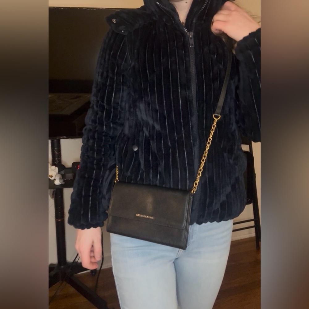 Michael‎ Kors Black and Gold Crossbody Bag